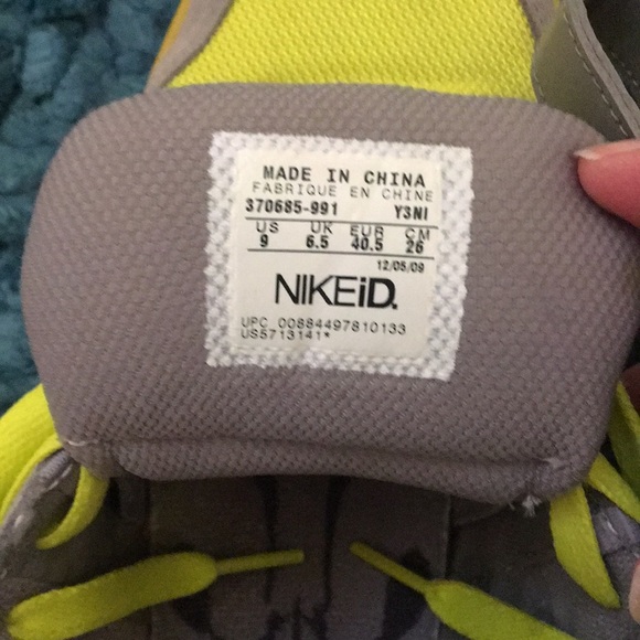 Nike custom 6.0 skate sneakers Sz 9 👟Grey/Lime👟 - Picture 8 of 8